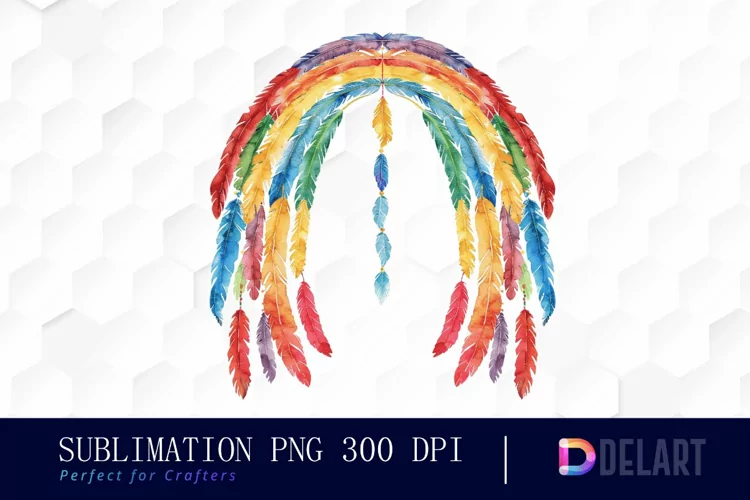 Boho Rainbow Graphics Clipart