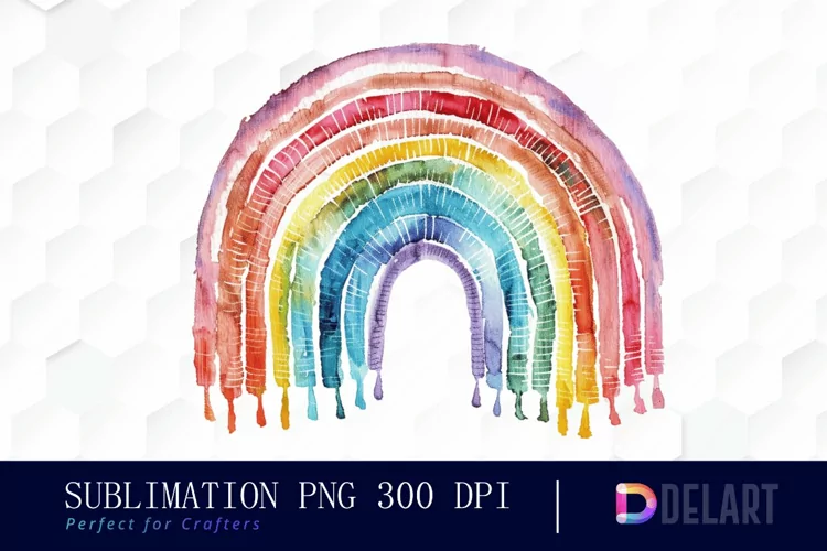 Boho Rainbow Illustration Clipart