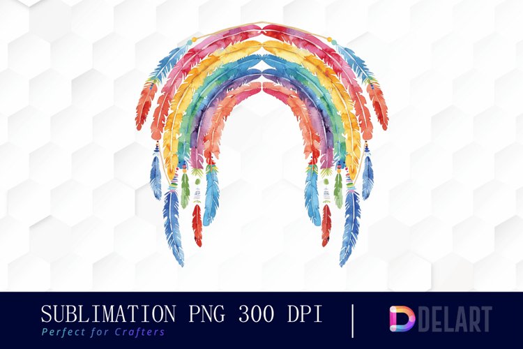 Boho Rainbow Clipart Image 3