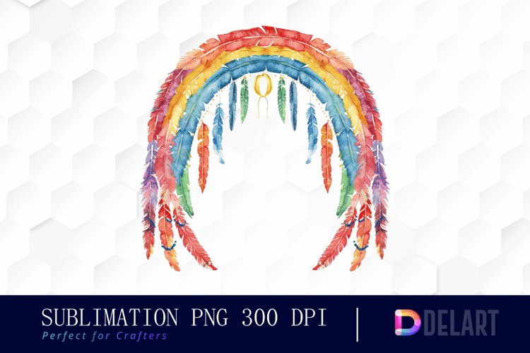 Boho Rainbow Clipart Image 5