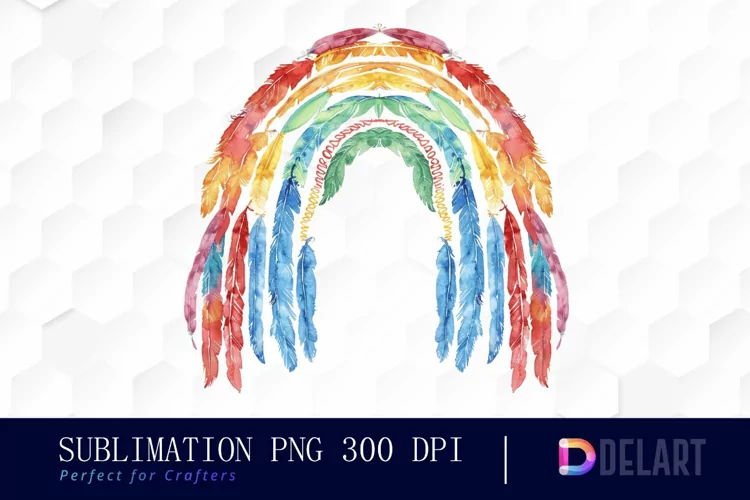 Boho Rainbow Graphics Clipart