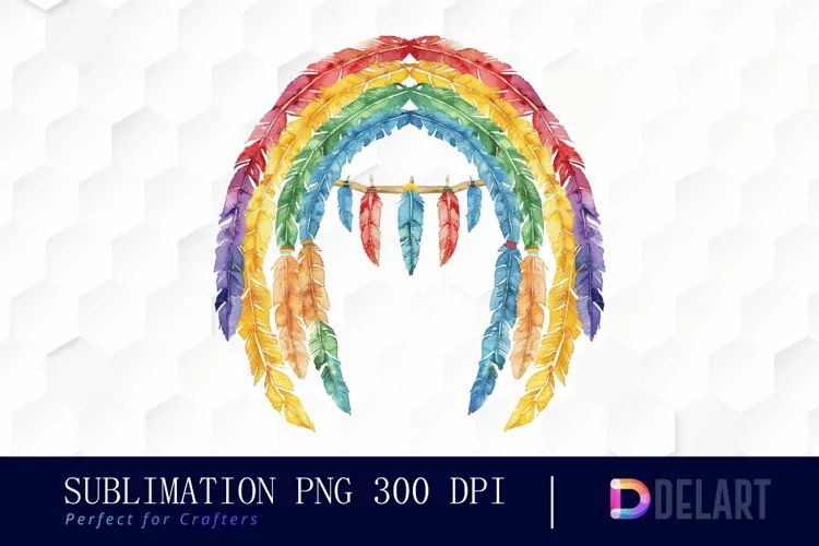 Boho Rainbow Graphics Clipart