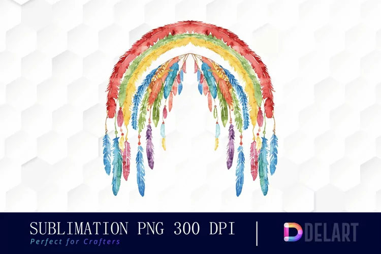 Boho Rainbow Graphics Clipart