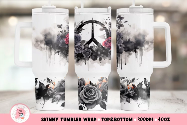 Boho Tumbler Wrap Png | Hippie Sign Tumbler 40oz