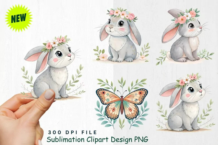 Watercolor Boho Woodland Animals Clipart