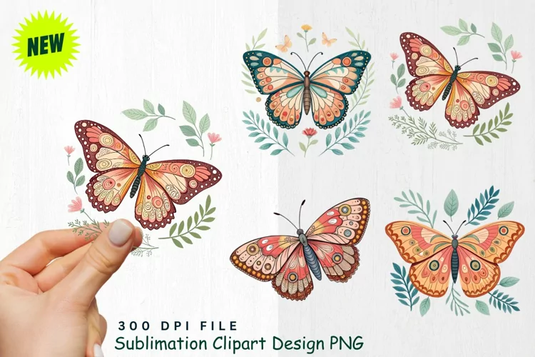 Watercolor Boho Woodland Animals Clipart