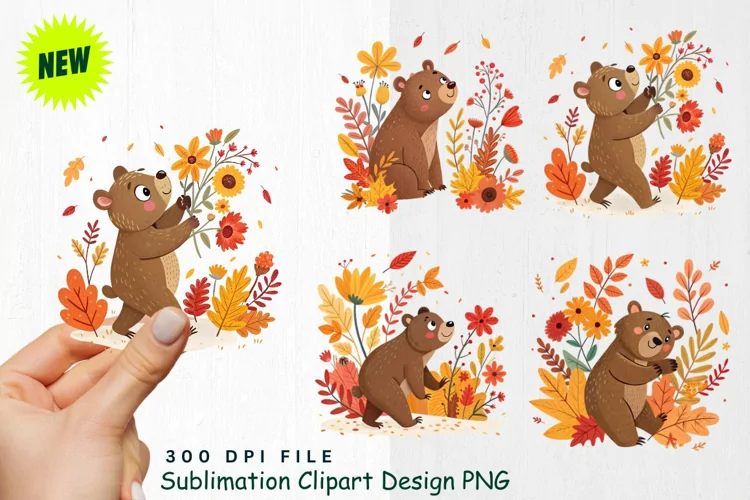 Watercolor Boho Woodland Animals Clipart