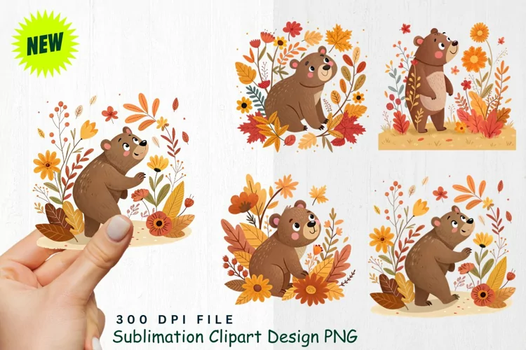 Watercolor Boho Woodland Animals Clipart