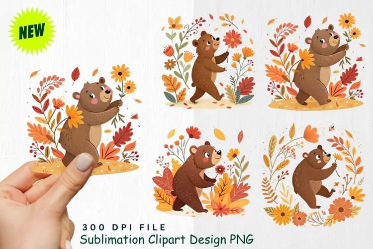 Watercolor Boho Woodland Animals Clipart