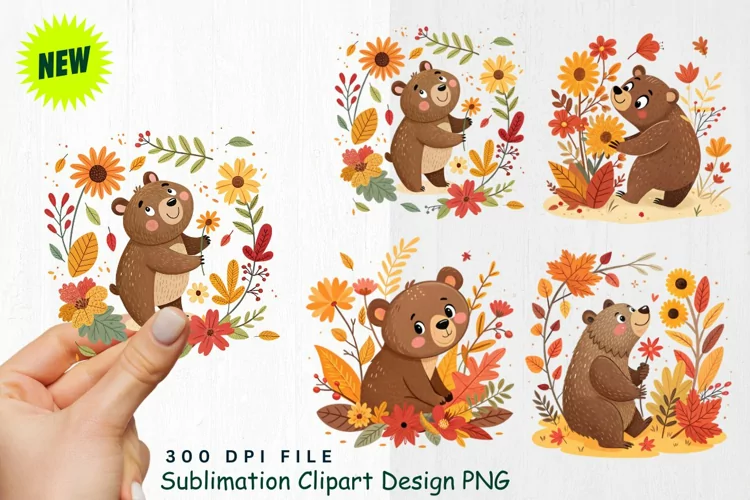 Watercolor Boho Woodland Animals Clipart