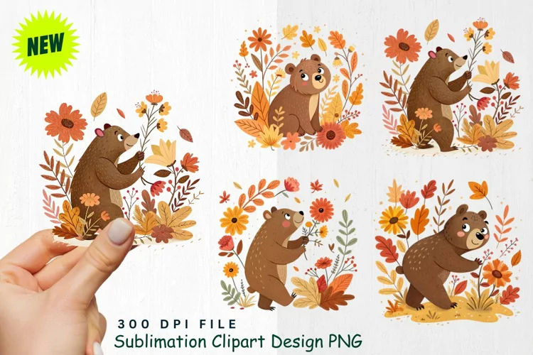 Watercolor Boho Woodland Animals Clipart