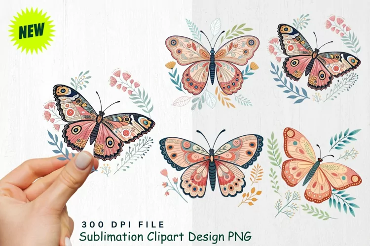 Watercolor Boho Woodland Animals Clipart
