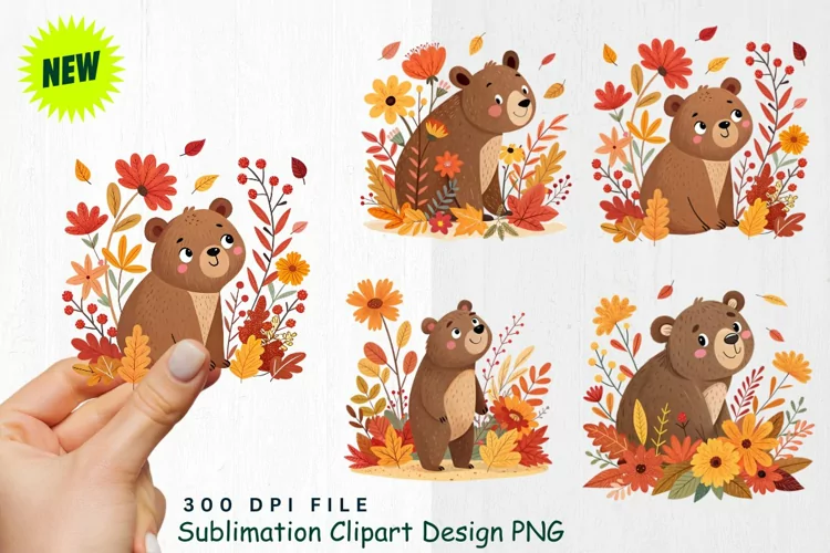 Watercolor Boho Woodland Animals Clipart