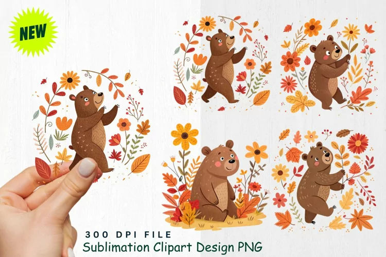 Watercolor Boho Woodland Animals Clipart