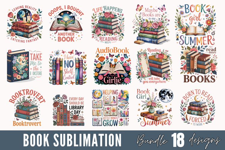 Watercolor Book Sublimation , School Sublimation Bundle