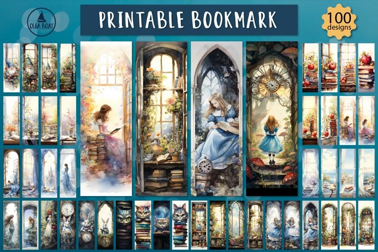 Watercolor bookmark sublimation | Printable bookmark bundle