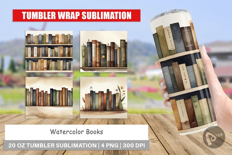 Watercolor Book Clipart Image 20