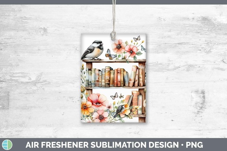 Watercolor Books Chickadee Air Freshener Sublimation Car Fre