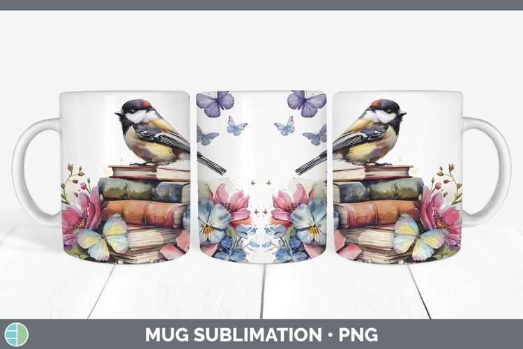 GorgeousWatercolor Books Mug Wrap design.