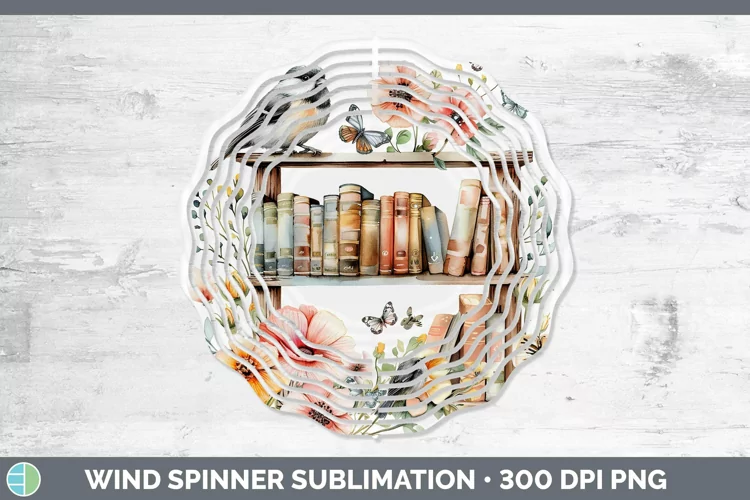 Watercolor Books Chickadee Wind Spinner Sublimation Spinner