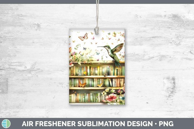 Watercolor Books Hummingbird Air Freshener Sublimation Car F