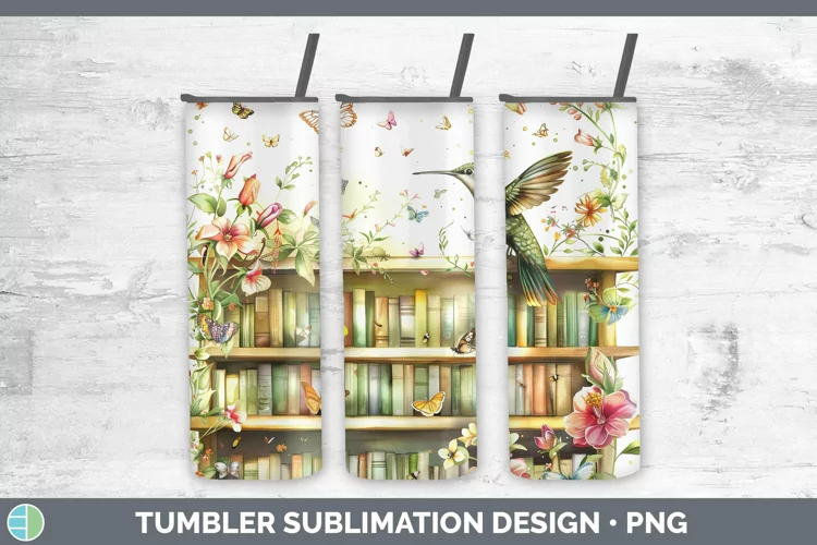 Watercolor Books Hummingbird Tumbler Sublimation 20 oz Skinn