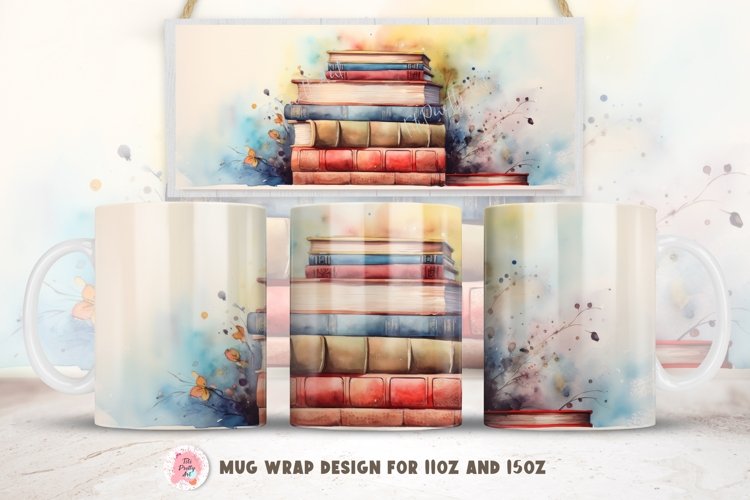 Watercolor Book Clipart Image 3