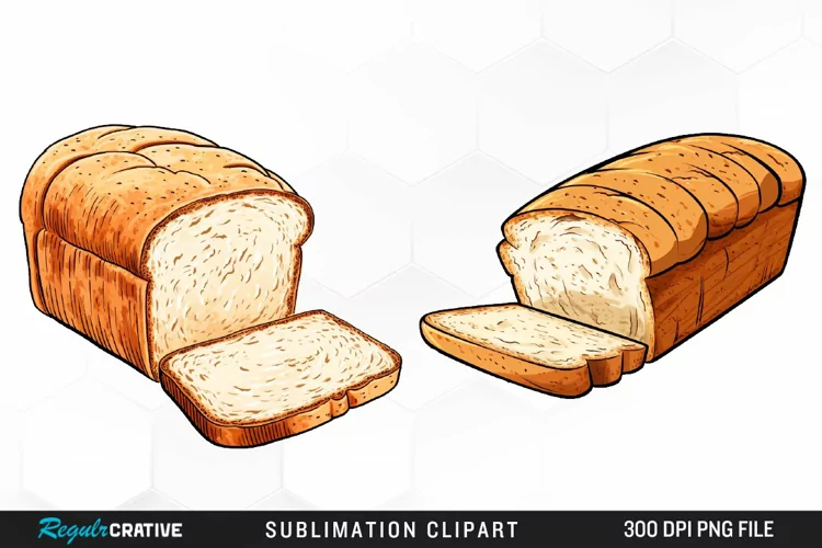Watercolor Bread Clipart