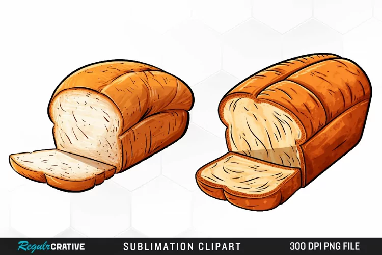 Watercolor Bread Clipart