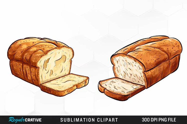 Watercolor Bread Clipart