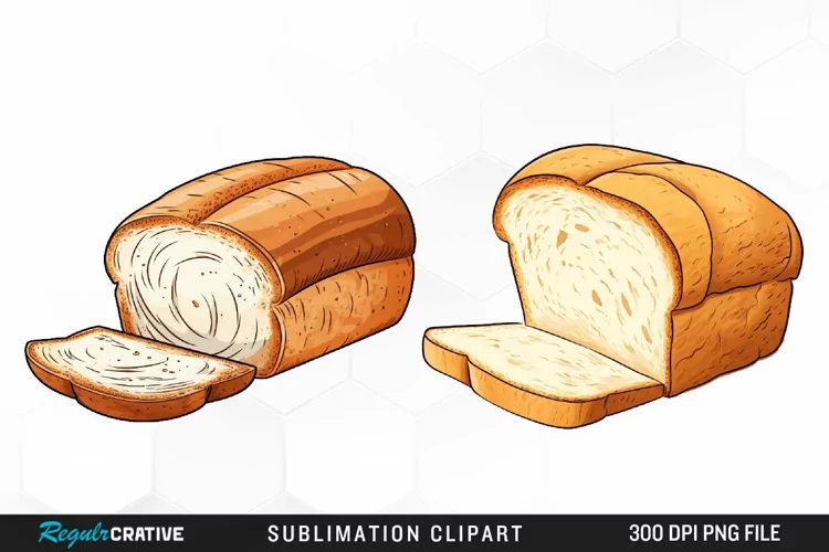 Watercolor Bread Clipart
