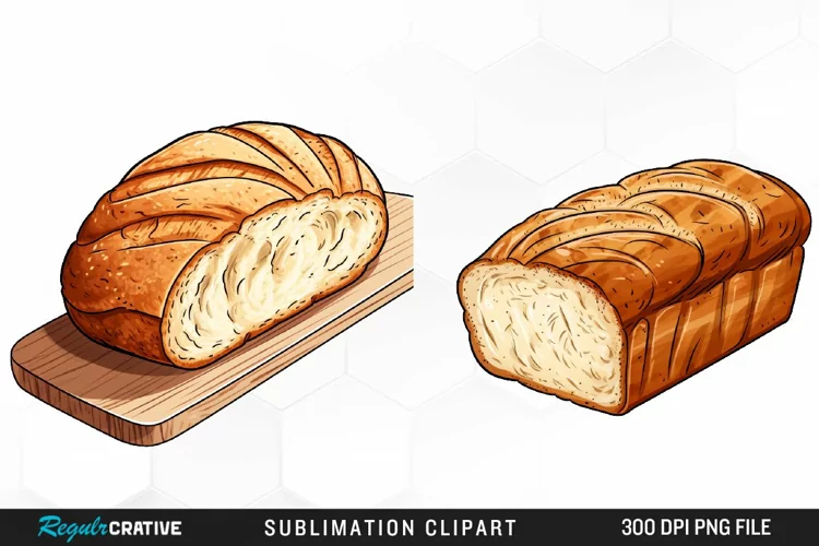 Watercolor Bread Clipart