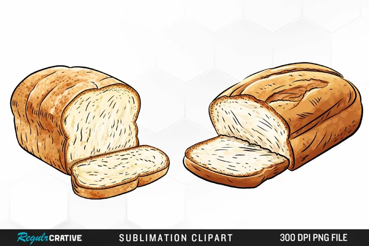 Watercolor Bread Clipart