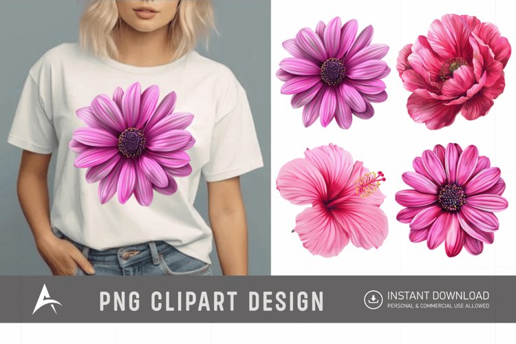 Pink Flower Png Image 14
