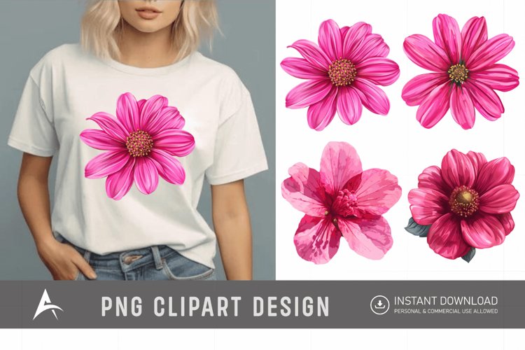 Pink Flower Png Image 13