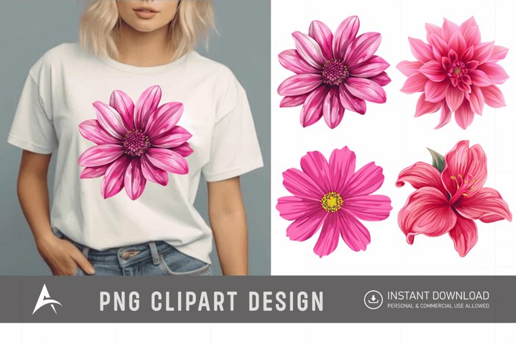 Pink Flower Png Image 8