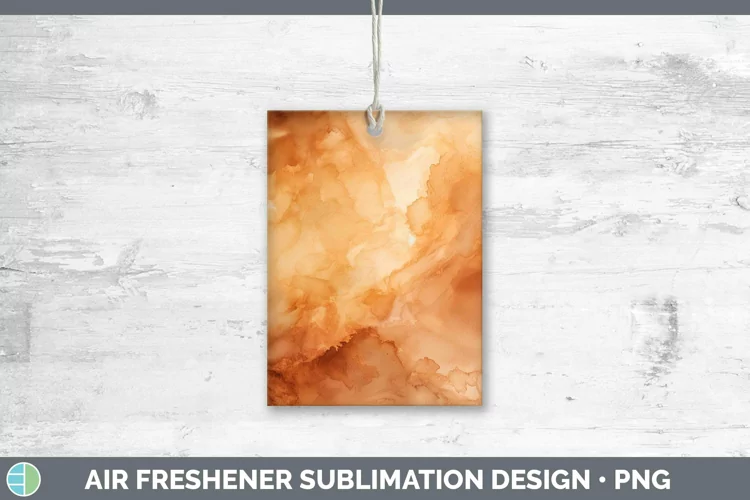 Watercolor Brown Air Freshener Sublimation Car Freshener Des