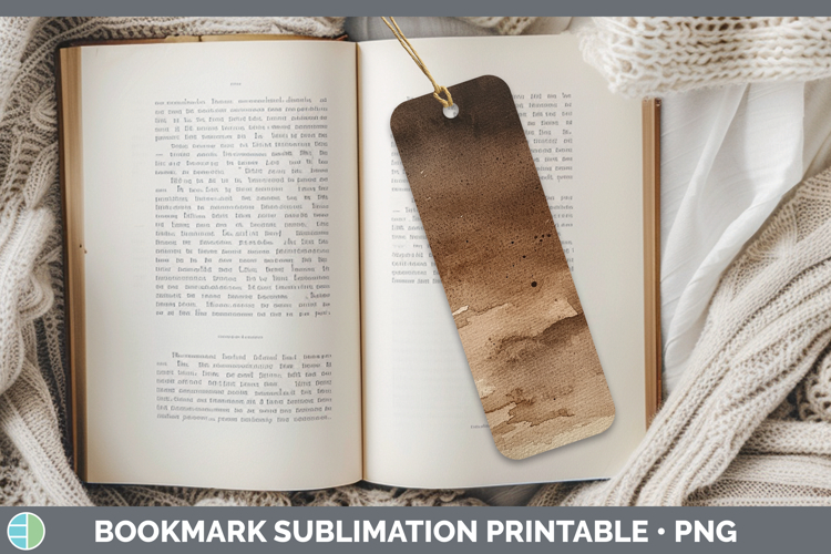 Watercolor Brown Bookmark Sublimation Printable Designs
