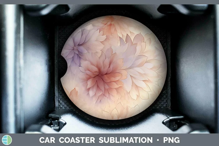 Watercolor Brown Car Coaster Sublimation Coaster Designs