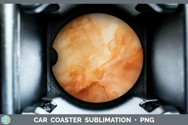 Watercolor Brown Car Coaster Sublimation Coaster Designs