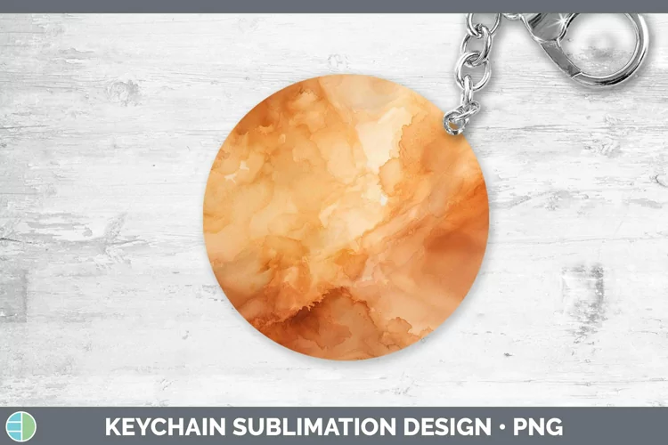 Watercolor Brown Keychain Sublimation Keyring Designs