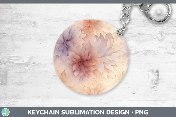 Watercolor Brown Keychain Sublimation Keyring Designs