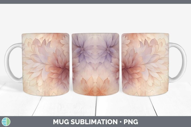 Watercolor Brown Mug Wrap Sublimation Coffee Cup Designs