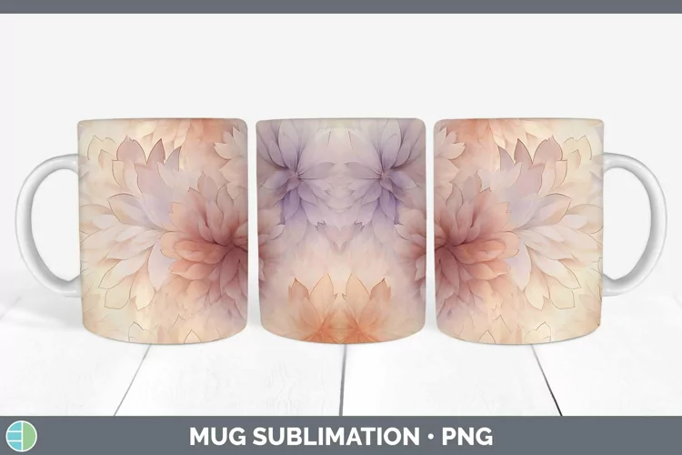 Watercolor Brown Mug Wrap Sublimation Coffee Cup Designs