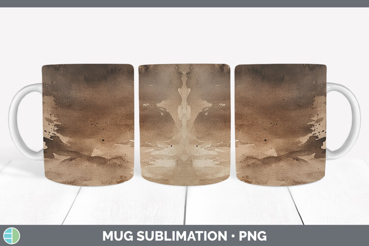 GorgeousWatercolor Mug Wrap design.