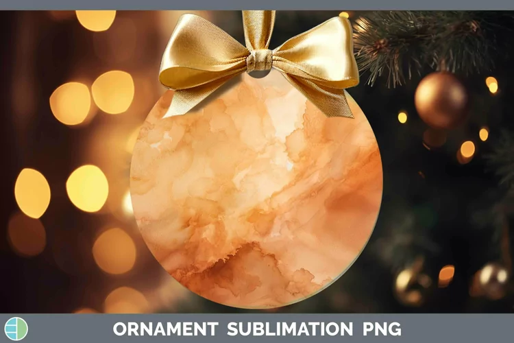 Watercolor Brown Ornament Sublimation Bauble Designs