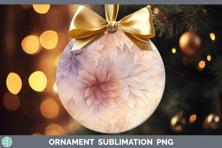Watercolor Brown Ornament Sublimation Bauble Designs