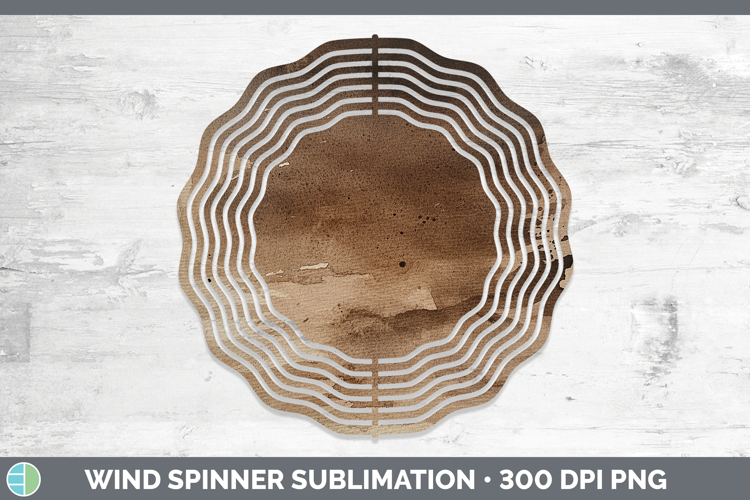 Watercolor Brown Wind Spinner Sublimation Spinner Designs