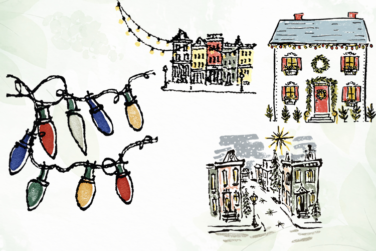 Watercolor Brush Doodle Christmas