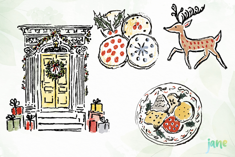 Watercolor Brush Doodle Christmas